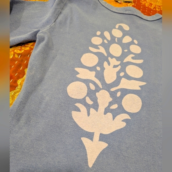 NWT Free People FP Movement Ribbed Long Sleeve Logo Baby Tee in Easter Egg 🐣 S - Picture 6 of 9